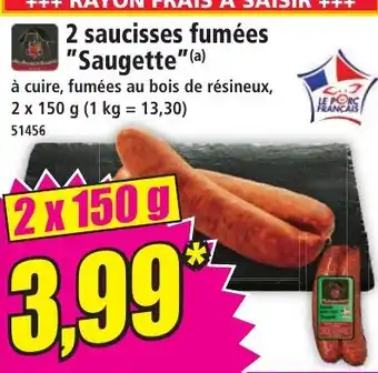 Norma 2 saucisses fumées Saugette offre