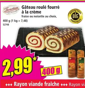 Norma Gâteau roulé fourré à la crème offre