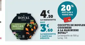 Maximarché ROYAL Cocotte de moules cuisinees a la mariniere offre
