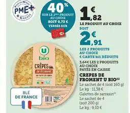Maximarché Crepes de froment u bio offre