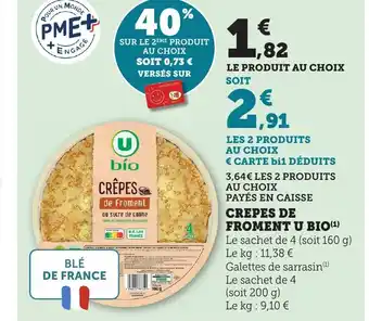 Maximarché Crepes de froment u bio offre
