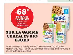 Maximarché BJORD Sur la gamme cereales bio offre