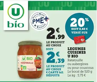 Maximarché Legumes cuisines u bio offre