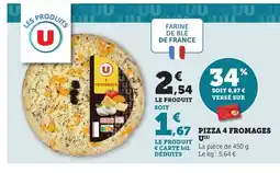 Maximarché Pizza 4 fromages u offre
