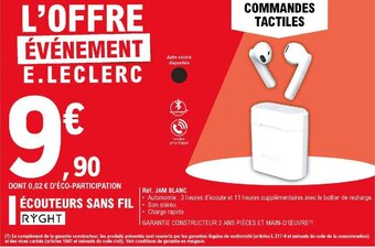 E.Leclerc Écouteurs sans fil offre