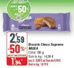 G20 Biscuits choco supreme milka offre