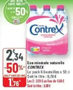 G20 Eau minérale naturelle contrex offre