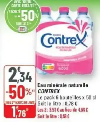 G20 Eau minérale naturelle contrex offre