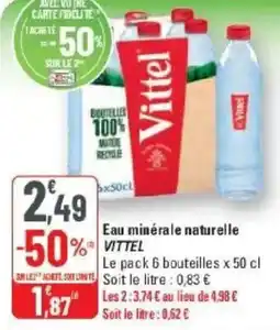 G20 Eau minérale naturelle vittel offre