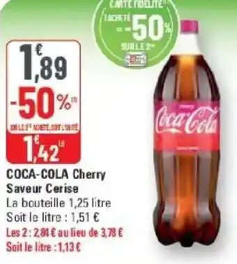 G20 Coca-cola cherry saveur cerise offre