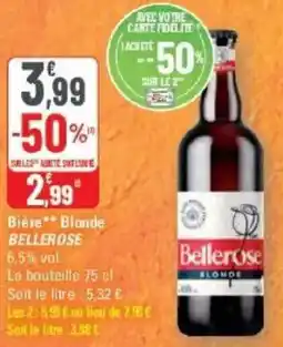 G20 Bière blonde bellerose offre