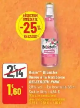 G20 Bière blanche rosée à la framboise belzebuth pink offre