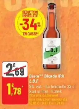 G20 Bière blonde ipa l.b.f. offre