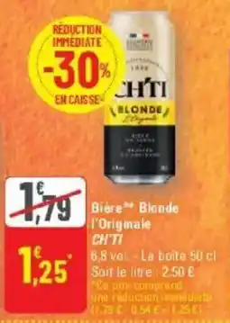G20 Bière blonde l'originale chti offre