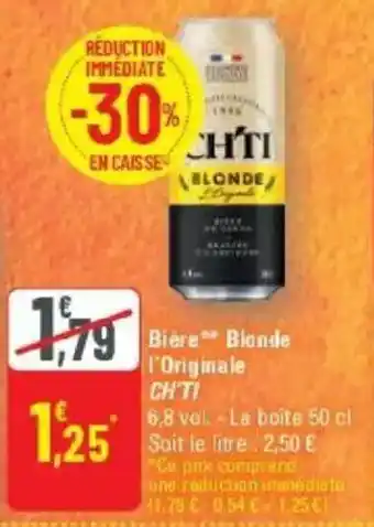 G20 Bière blonde l'originale chti offre