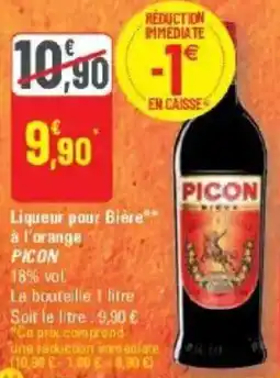 G20 Liqueur pour bière à l'orange picon offre