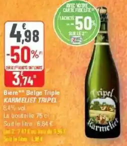 G20 Biere belge triple karmeliet tripel offre