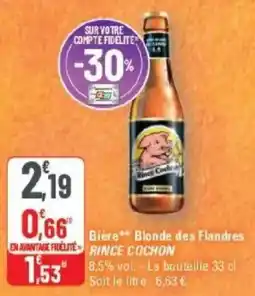 G20 Bière blonde des flandres rince cochon offre