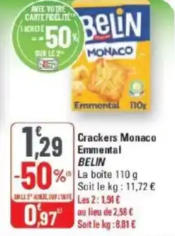 G20 Crackers monaco emmental belin offre