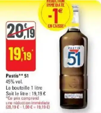 G20 Pastis 51 offre