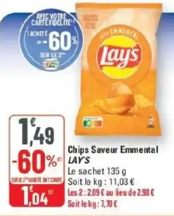 G20 Chips saveur emmental lay's offre