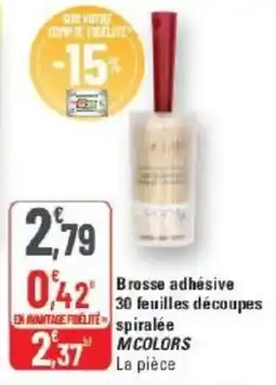 G20 Brosse adhésive 30 feuilles découpes spiralee mcolors offre