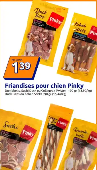 Action PINKY Friandises pour chien offre
