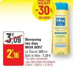 G20 Shampoing très doux mixa bébé offre