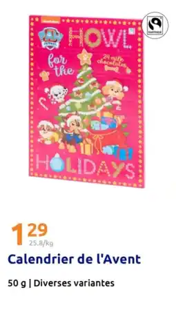 Action Calendrier de l'Avent offre