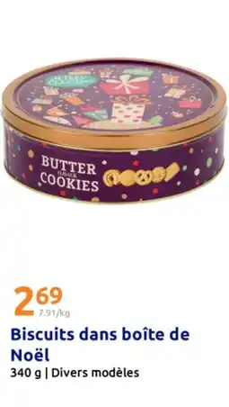Action Biscuits dans boîte de Noël offre