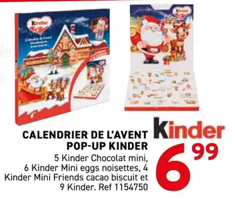 Trafic Calendrier de l'avent pop-up kinder offre