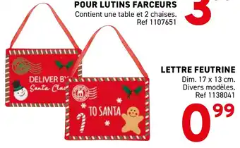 Trafic Lettre feutrine offre