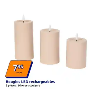 Action Bougies LED rechargeables offre
