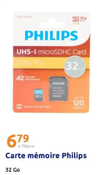 Action PHILIPS Carte mémoire offre