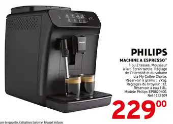 Trafic Philips machine a espresso offre