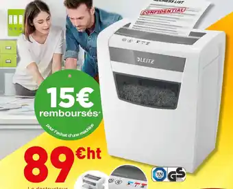 Hyperburo LEITZ Destructeur iq home office p4 offre