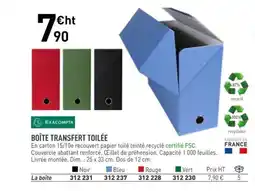 Hyperburo Boîte transfert toilée offre