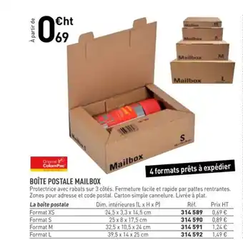 Hyperburo Boîte postale mailbox offre