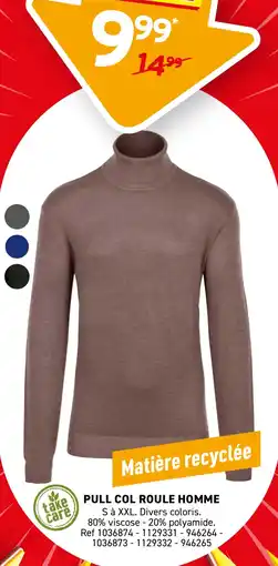 Trafic Pull col roule homme offre