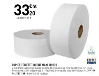 Hyperburo Papier toilette bobine maxi jumbo offre