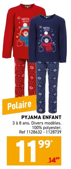 Trafic Pyjama enfant offre