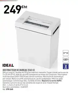 Hyperburo IDEAL Destructeur de bureau 2245 cc offre