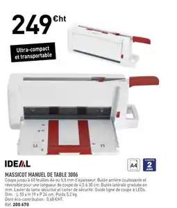 Hyperburo IDEAL Massicot manuel de table 3006 offre