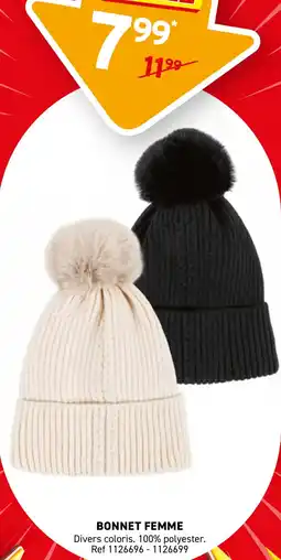 Trafic Bonnet femme offre