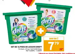 Trafic Set de 16 pods de lessive dreft offre