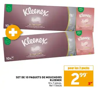 Trafic Set de 10 paquets de mouchoirs kleenex offre