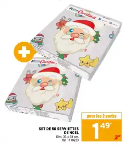 Trafic Set de 50 serviettes de noel offre