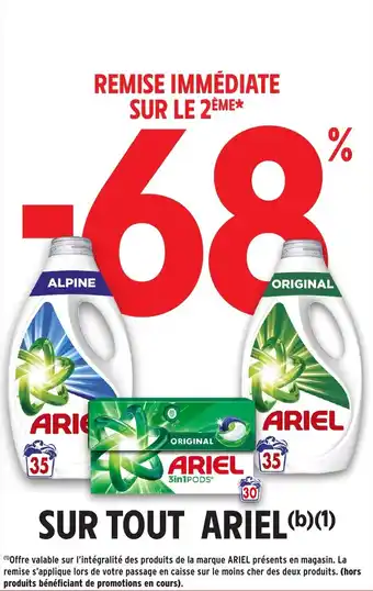 Intermarché Sur tout ariel offre