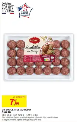 Intermarché 28 boulettes au bœuf bigard offre
