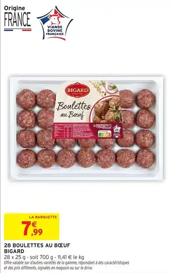 Intermarché 28 boulettes au bœuf bigard offre